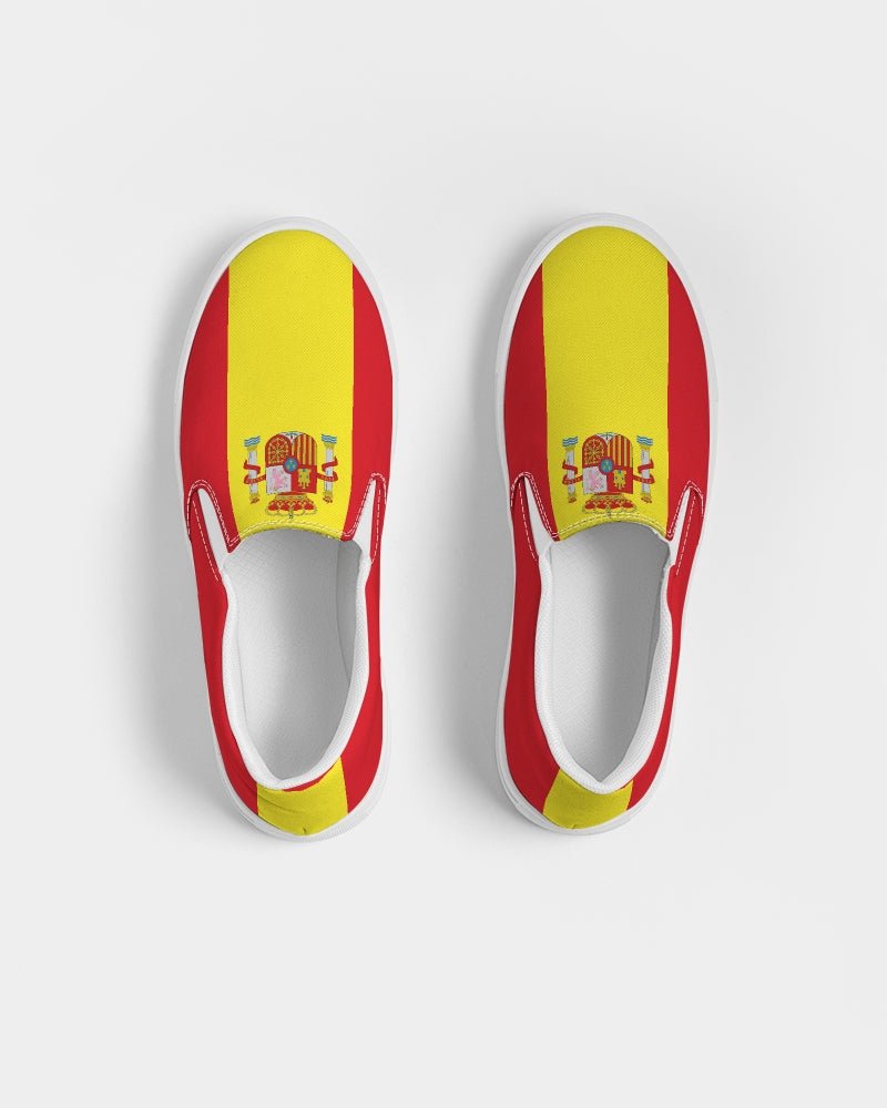 Spain Flag Women's Slip-On Canvas Shoe - Conscious Apparel Store