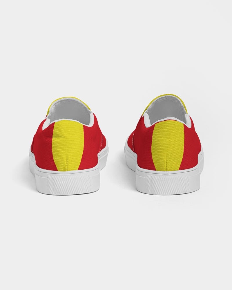 Spain Flag Women's Slip-On Canvas Shoe - Conscious Apparel Store