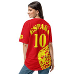 Spain Football Themed Button-Down Sport Jersey - Conscious Apparel Store