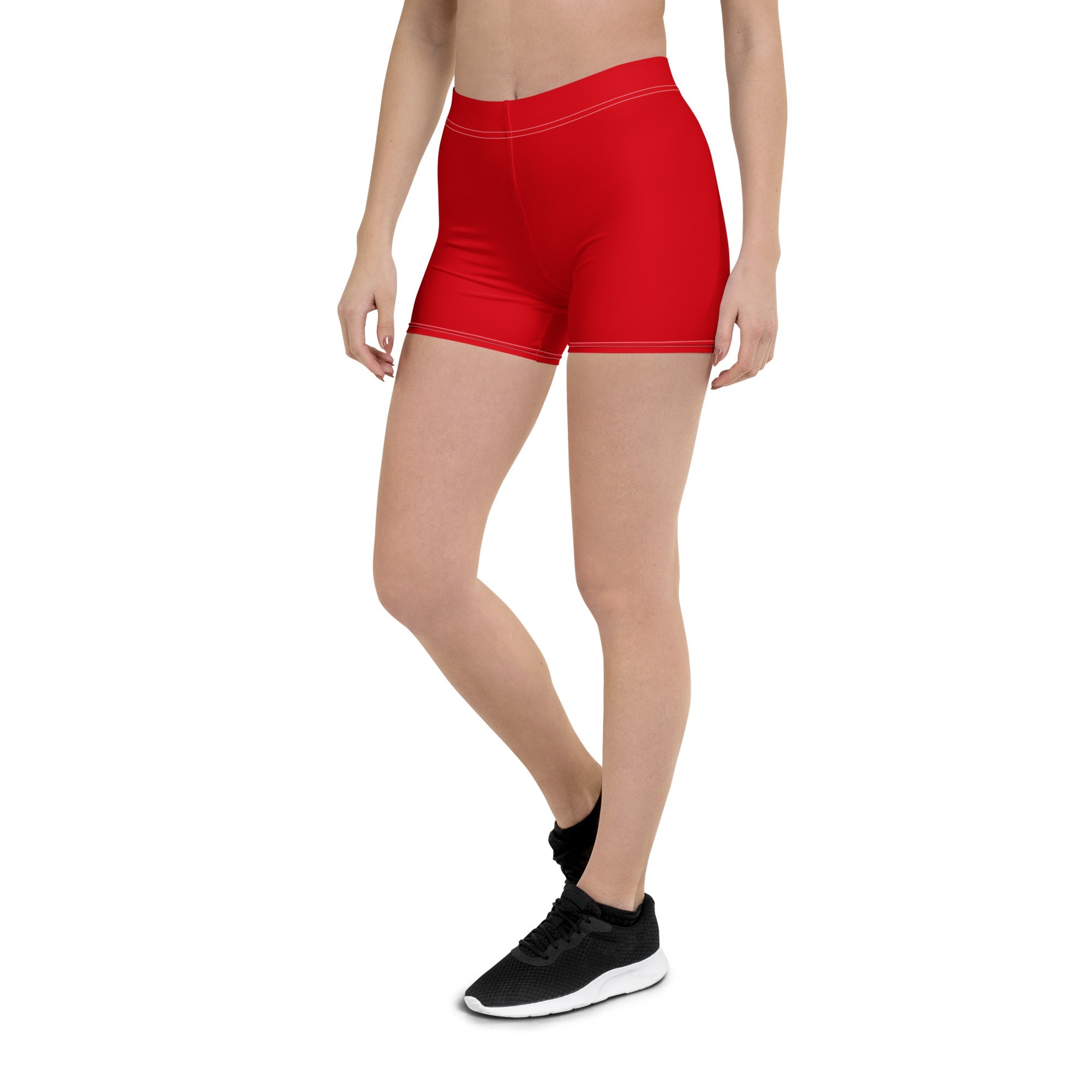 Spain Red Leggings Shorts - Conscious Apparel Store