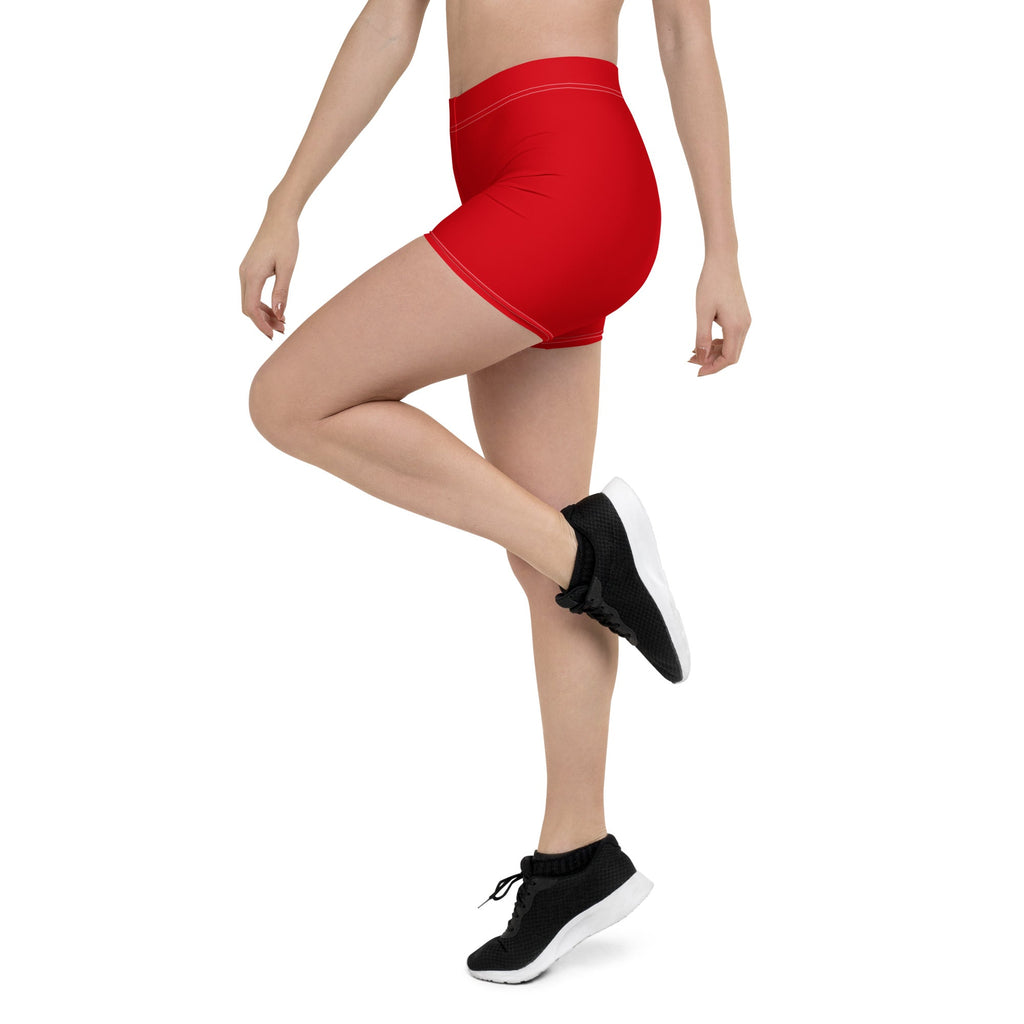 Spain Red Leggings Shorts - Conscious Apparel Store