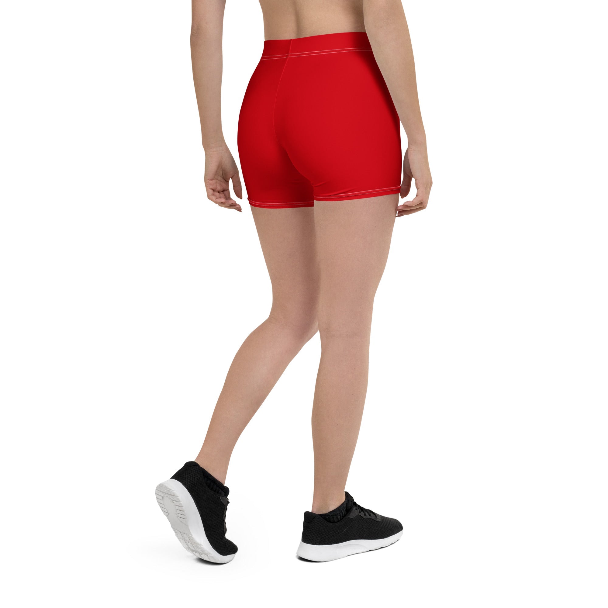 Spain Red Leggings Shorts - Conscious Apparel Store