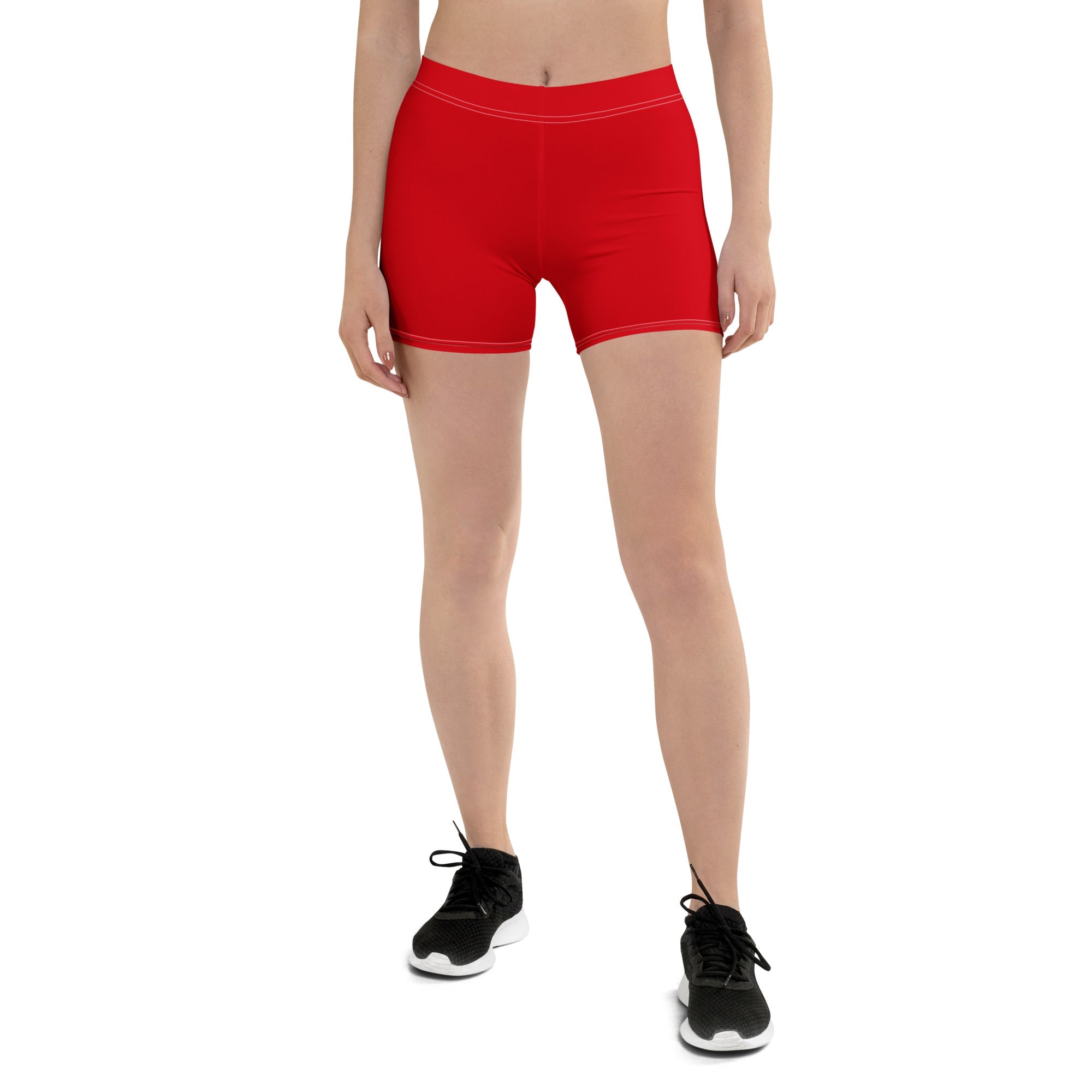 Spain Red Leggings Shorts - Conscious Apparel Store