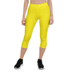 Spain Yellow Capri Leggings - Conscious Apparel Store