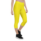Spain Yellow Capri Leggings - Conscious Apparel Store