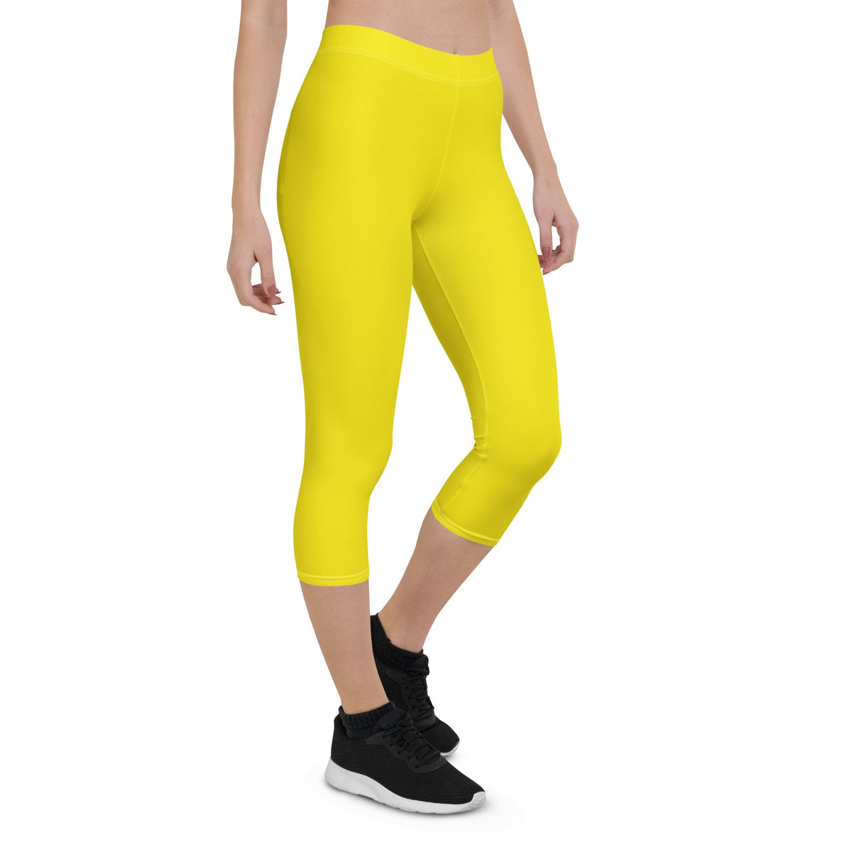 Spain Yellow Capri Leggings - Conscious Apparel Store