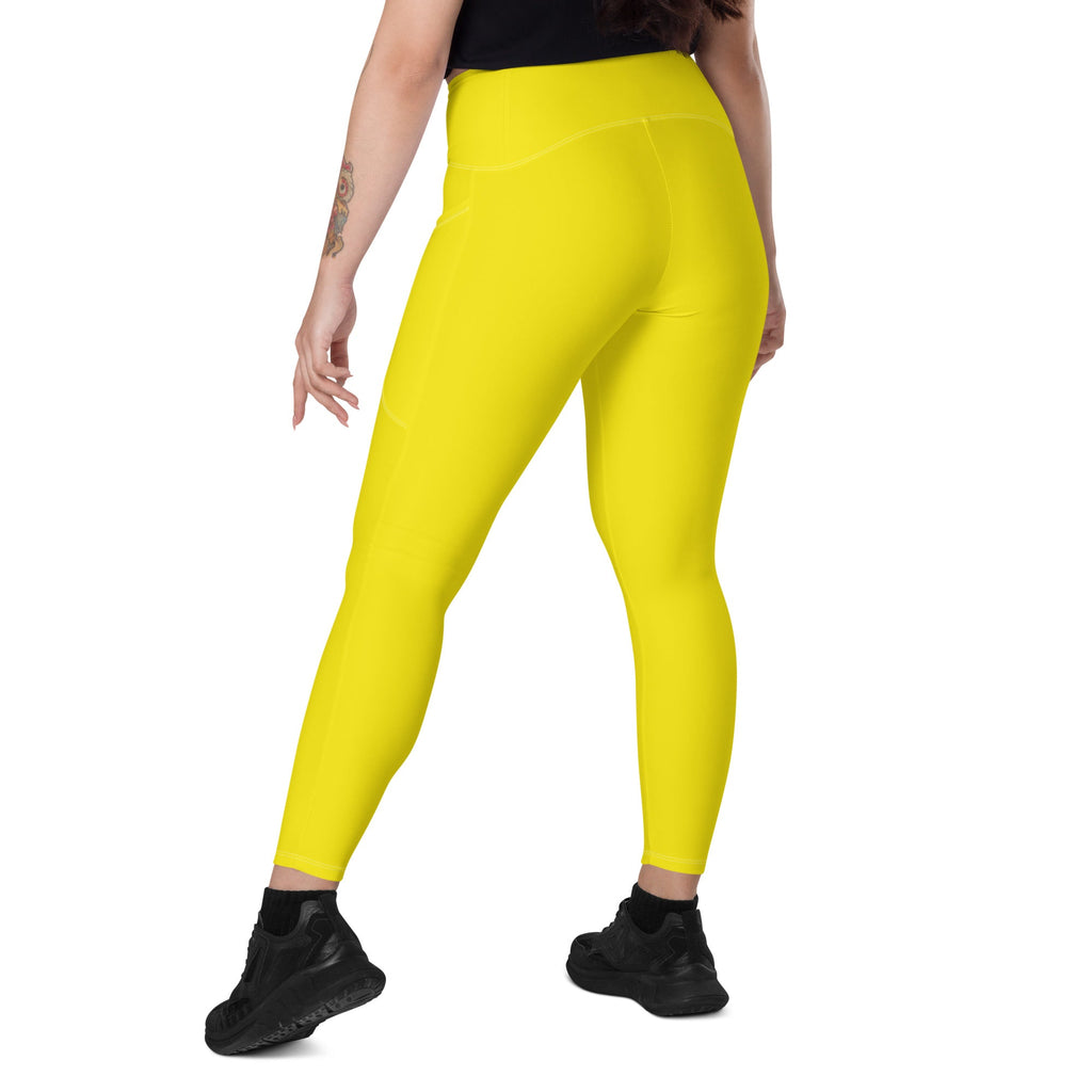 Spain Yellow Leggings with pockets - Conscious Apparel Store