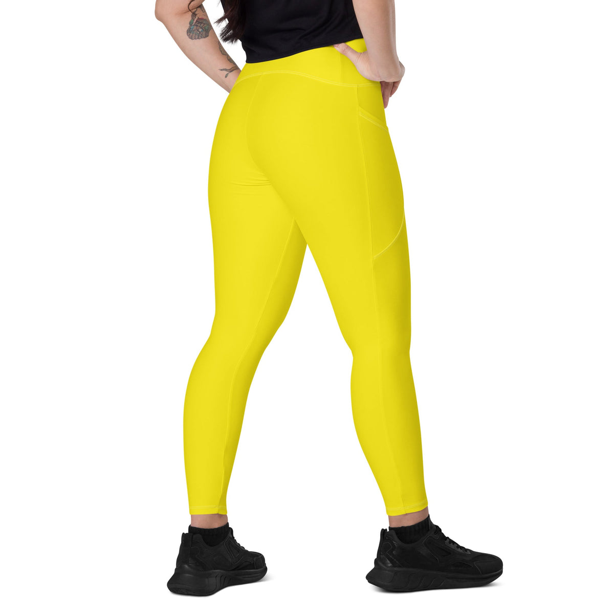 Spain Yellow Leggings with pockets - Conscious Apparel Store