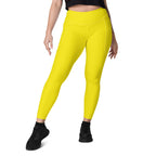Spain Yellow Leggings with pockets - Conscious Apparel Store
