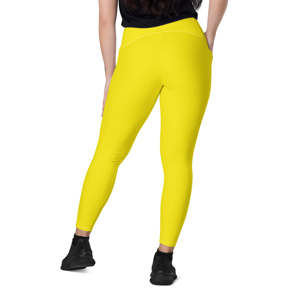 Spain Yellow Leggings with pockets - Conscious Apparel Store