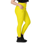Spain Yellow Leggings with pockets - Conscious Apparel Store