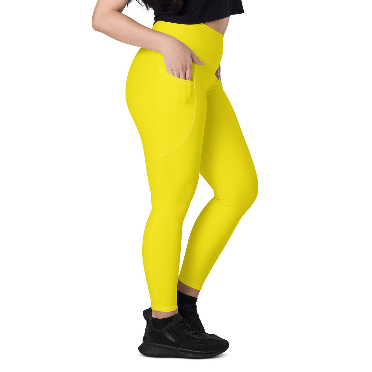 Spain Yellow Leggings with pockets - Conscious Apparel Store