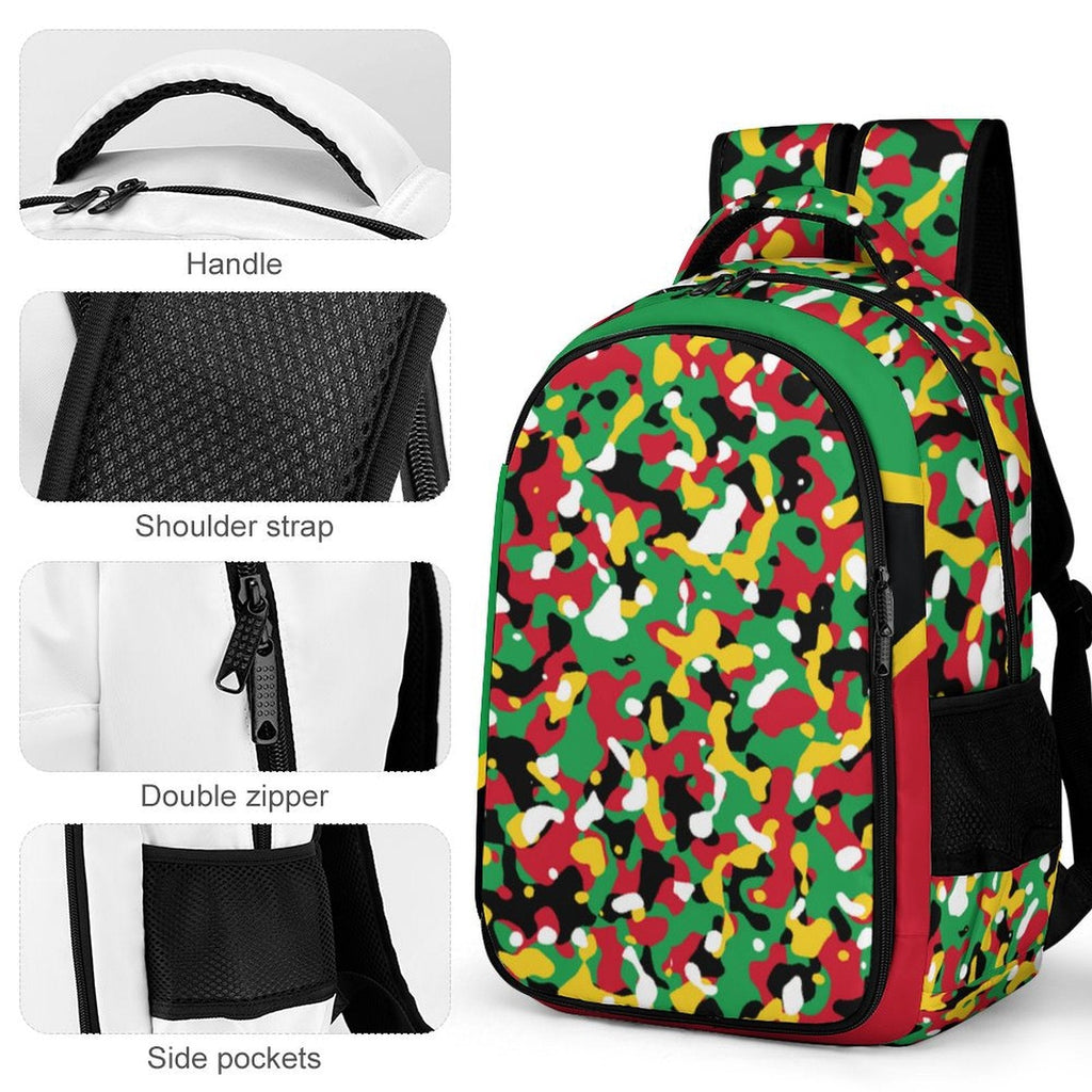 St Kitts Flag Camo Casual Backpack - Conscious Apparel Store