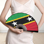 St Kitts Flag Double-Sided Custom Folding Fan - Conscious Apparel Store