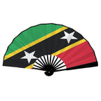 St Kitts Flag Double-Sided Custom Folding Fan - Conscious Apparel Store
