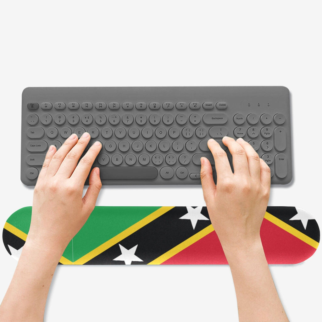 St Kitts Flag Keyboard Wrist Rest Pad - Conscious Apparel Store