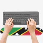 St Kitts Flag Keyboard Wrist Rest Pad - Conscious Apparel Store