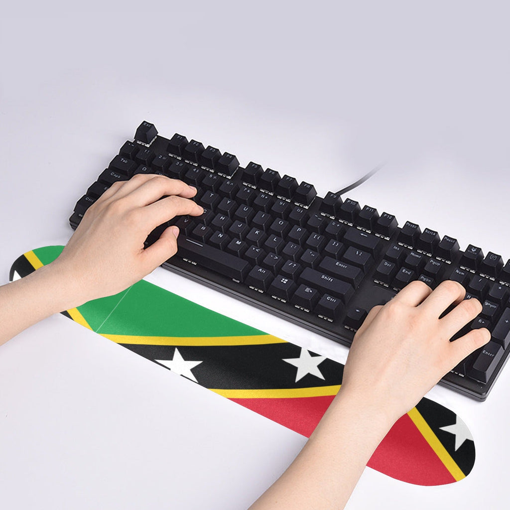 St Kitts Flag Keyboard Wrist Rest Pad - Conscious Apparel Store