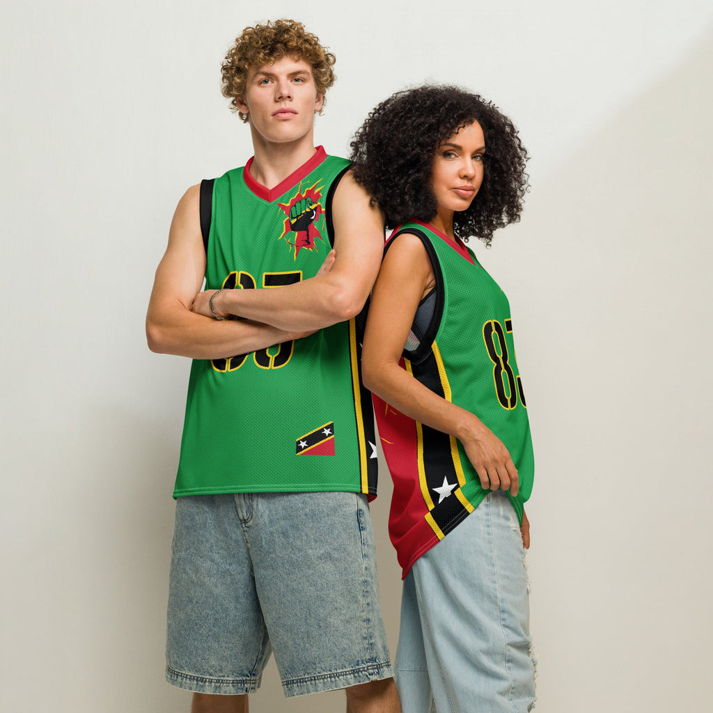 St Kitts Flag Premium Sport Jersey Tank Top - Conscious Apparel Store
