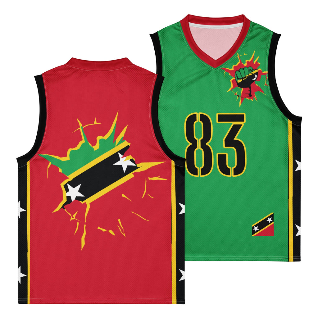 St Kitts Flag Premium Sport Jersey Tank Top - Conscious Apparel Store