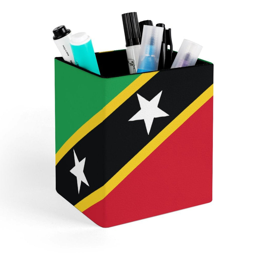 St Kitts Flag Square Pen Holder - Conscious Apparel Store