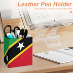 St Kitts Flag Square Pen Holder - Conscious Apparel Store