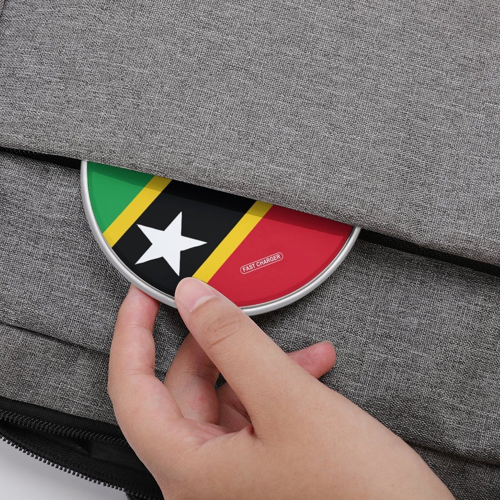 St Kitts Flag Wireless Charging Pad - Conscious Apparel Store