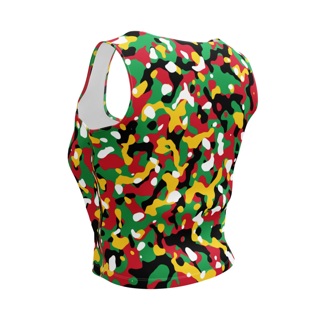 St Kitts Girl Camo Crop Top - Conscious Apparel Store