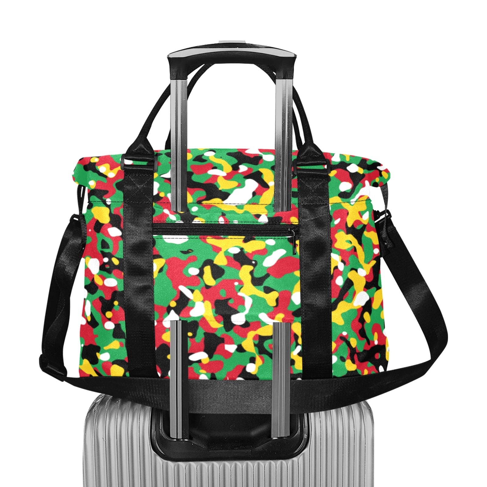 St Kitts & Nevis Flag Camo Large Capacity Duffle Bag - Conscious Apparel Store