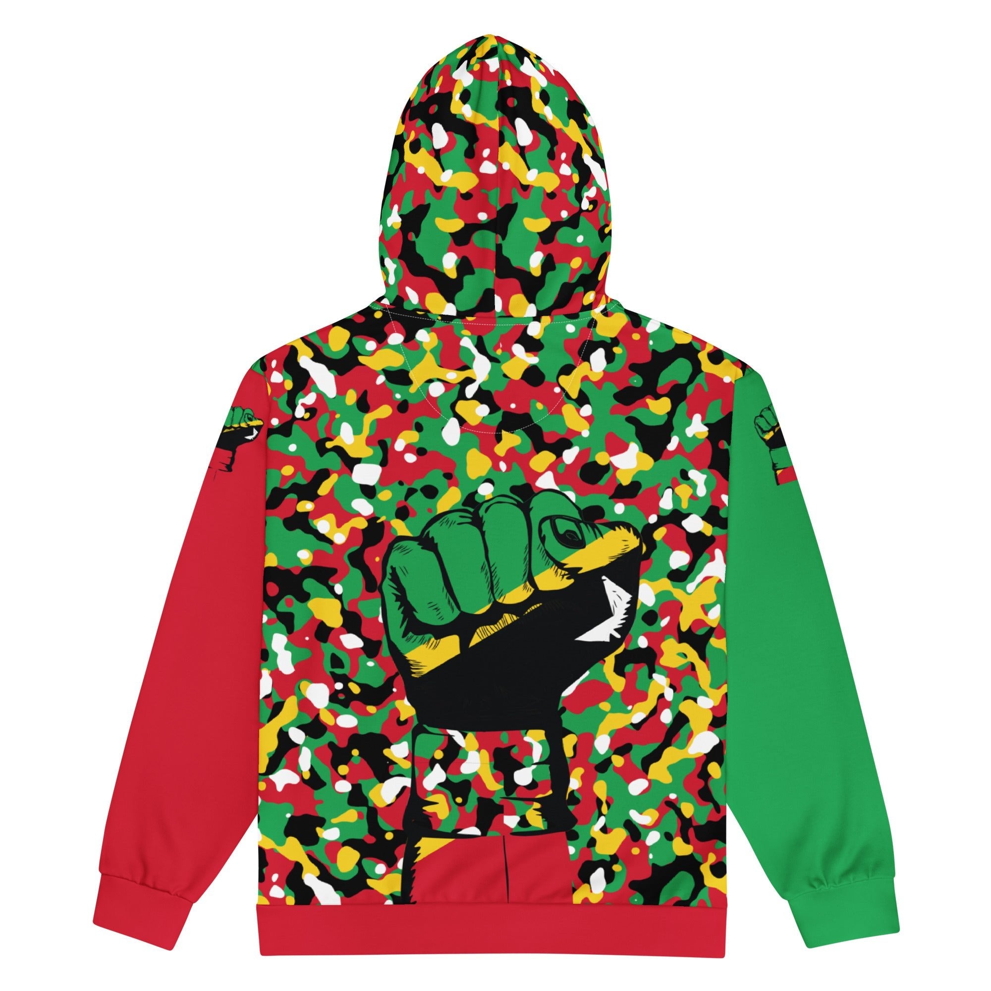 St Kitts & Nevis Flag Camo Unisex zip hoodie - Conscious Apparel Store