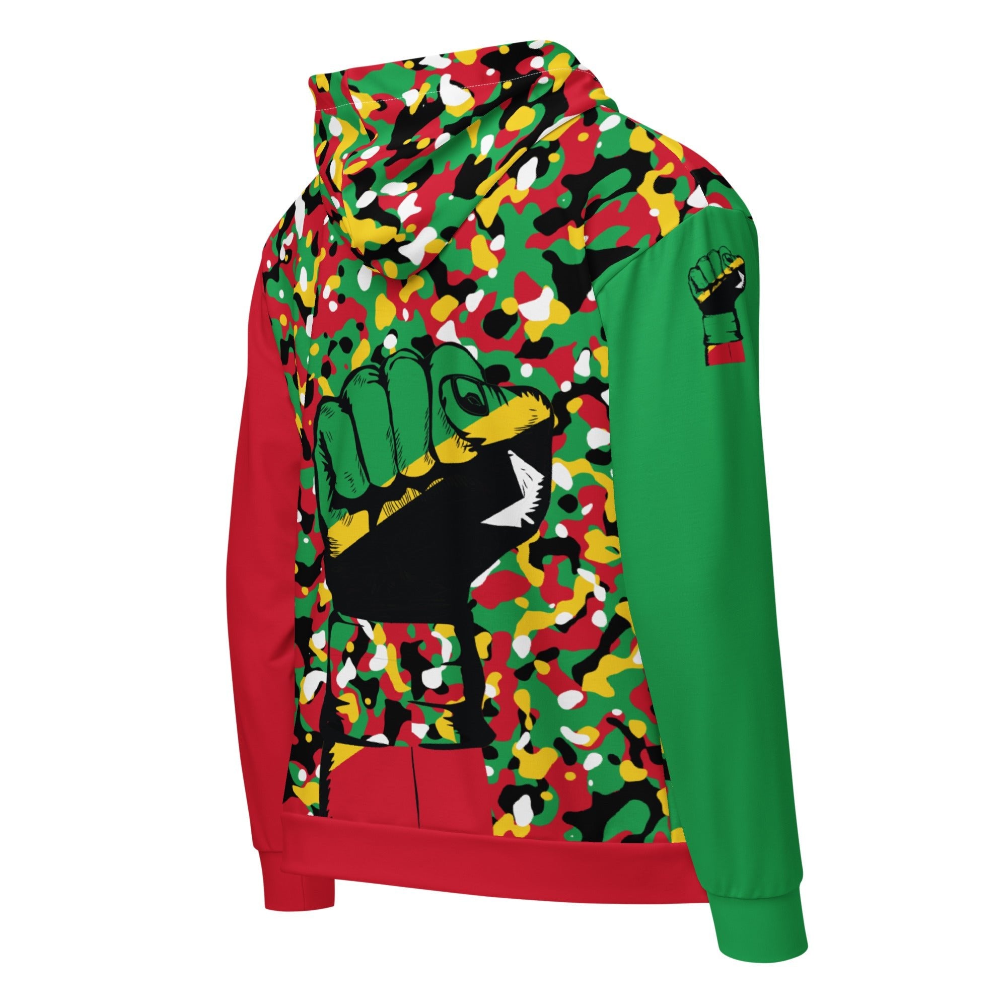 St Kitts & Nevis Flag Camo Unisex zip hoodie - Conscious Apparel Store