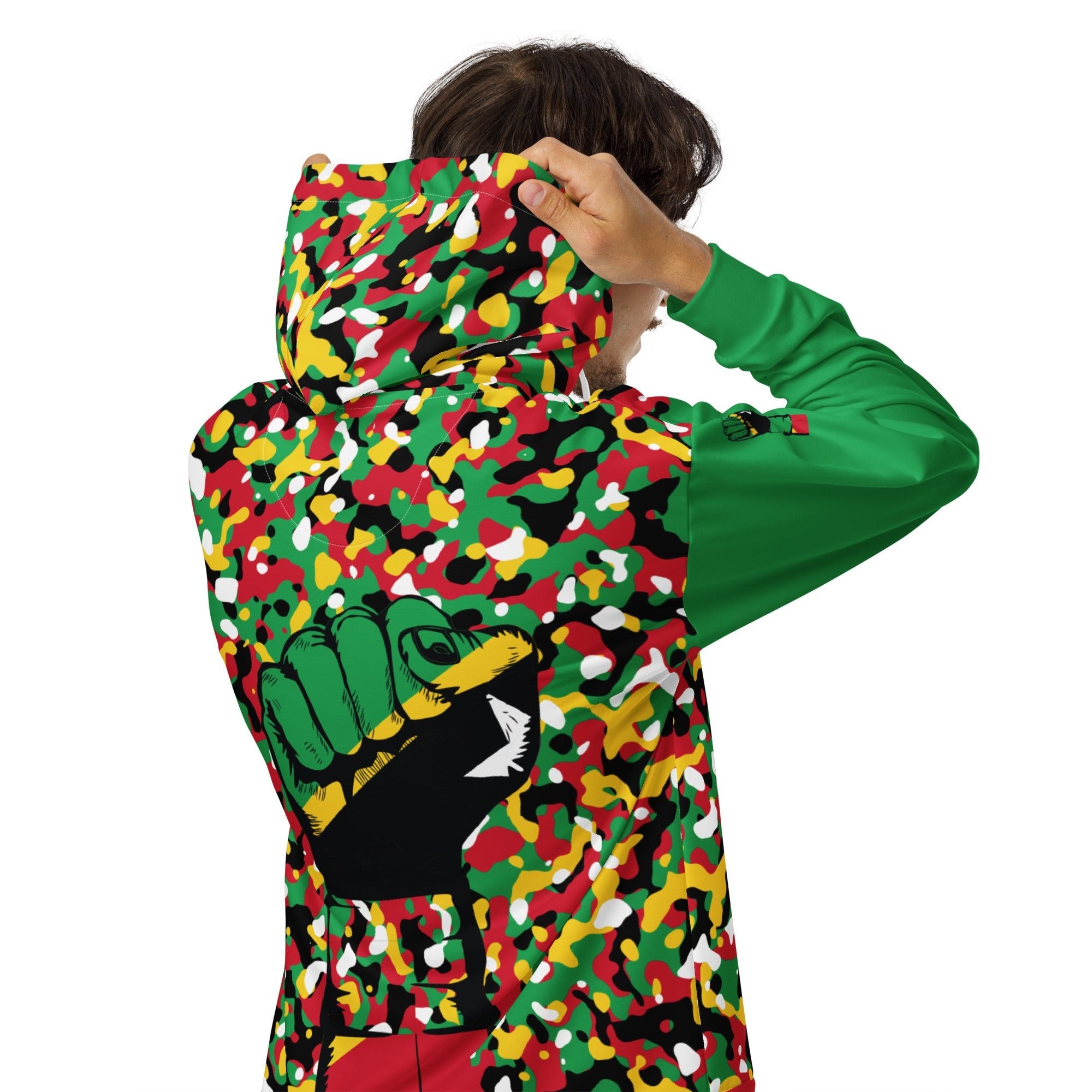 St Kitts & Nevis Flag Camo Unisex zip hoodie - Conscious Apparel Store