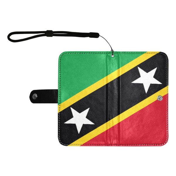 St Kitts & Nevis Flag Flip Leather Purse for Mobile Phone/Large - Conscious Apparel Store