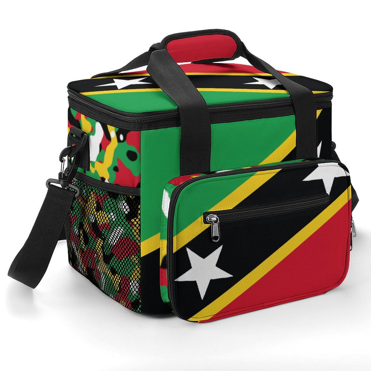 St Kitts & Nevis Flag Insulated Cooler Bag - Conscious Apparel Store