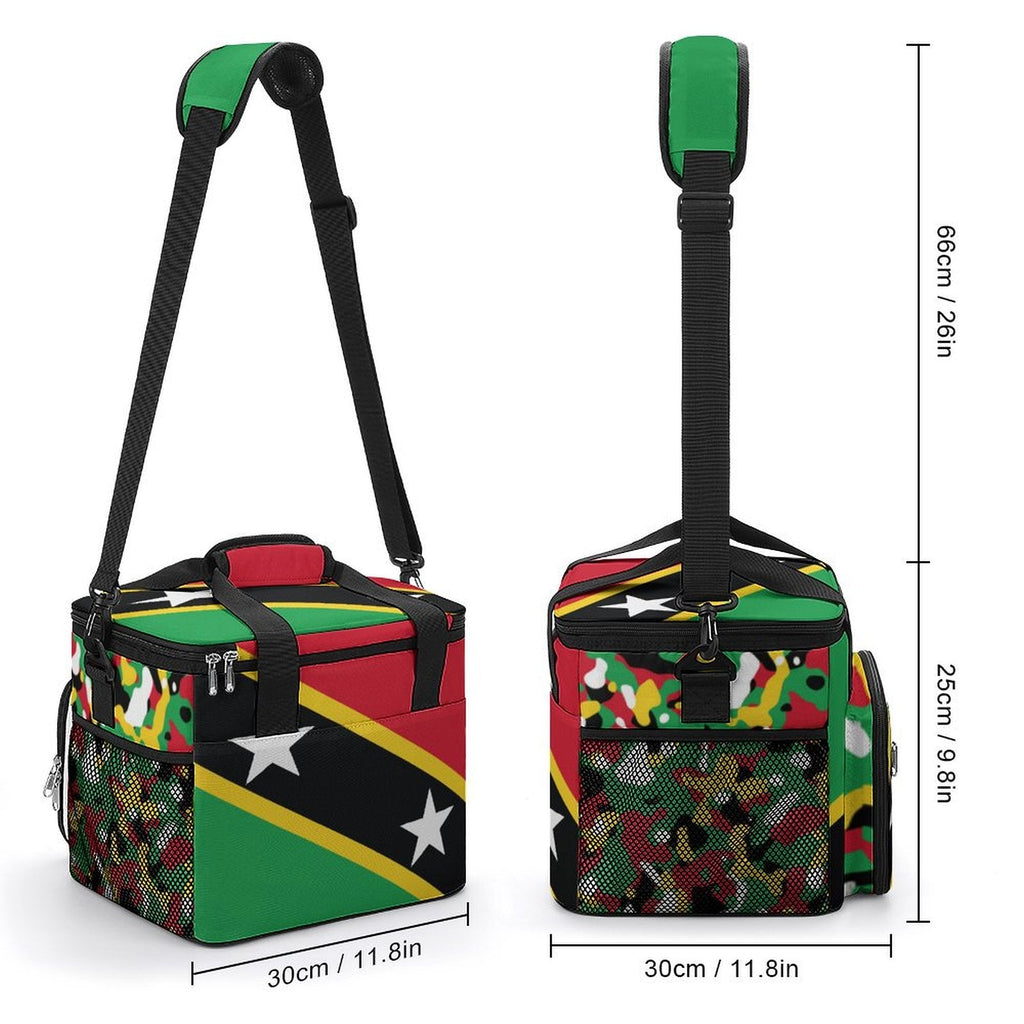 St Kitts & Nevis Flag Insulated Cooler Bag - Conscious Apparel Store