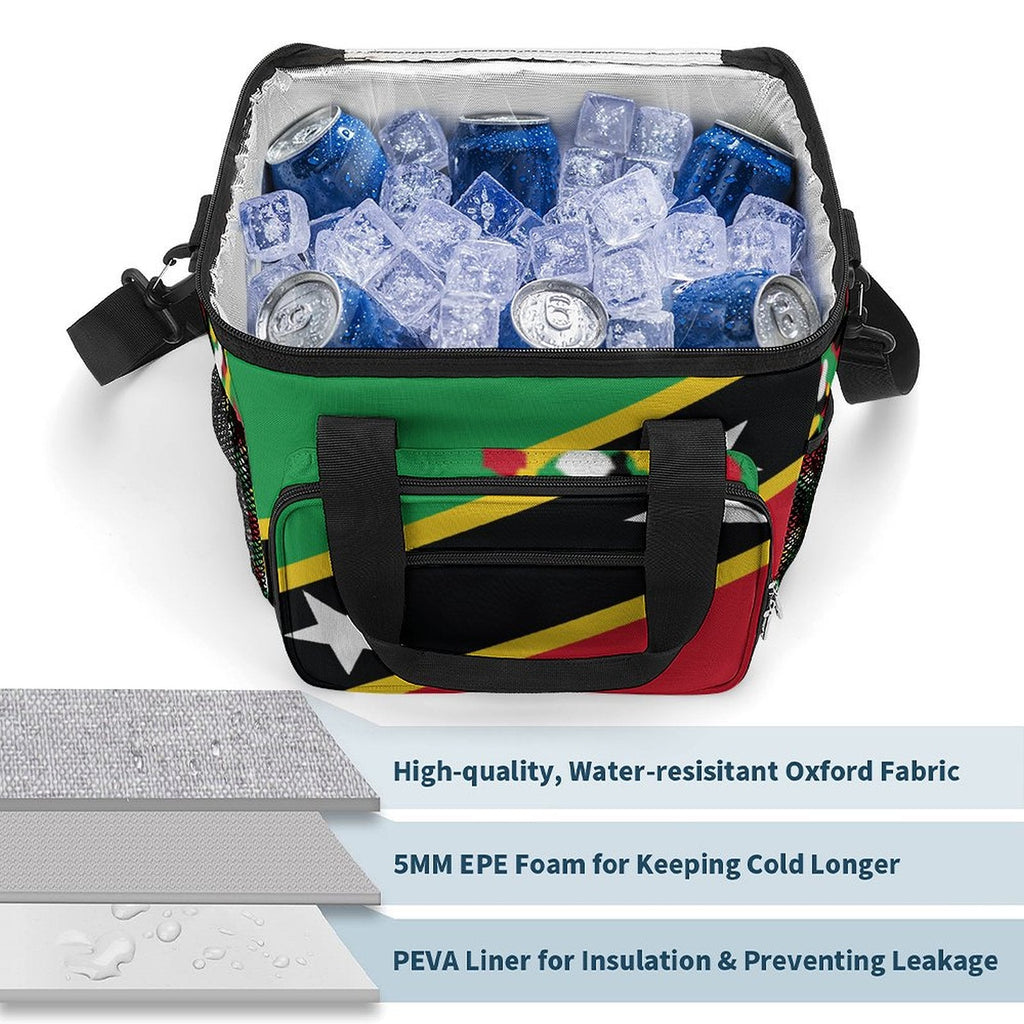 St Kitts & Nevis Flag Insulated Cooler Bag - Conscious Apparel Store