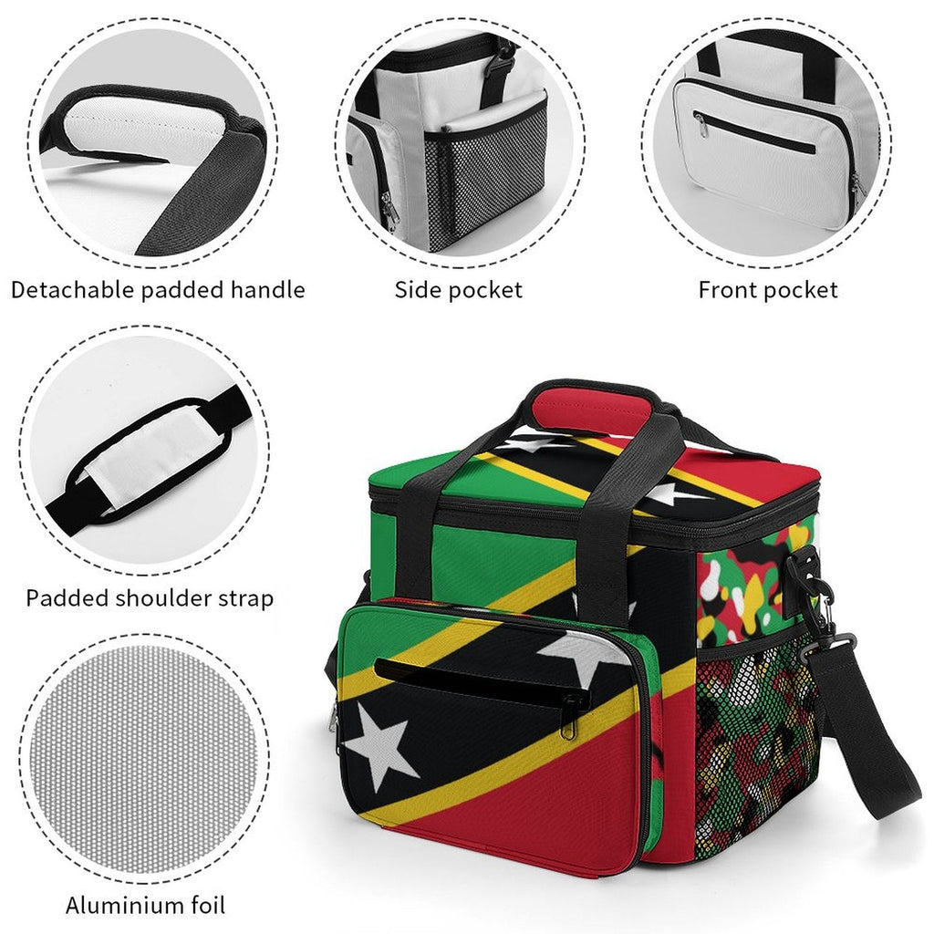 St Kitts & Nevis Flag Insulated Cooler Bag - Conscious Apparel Store