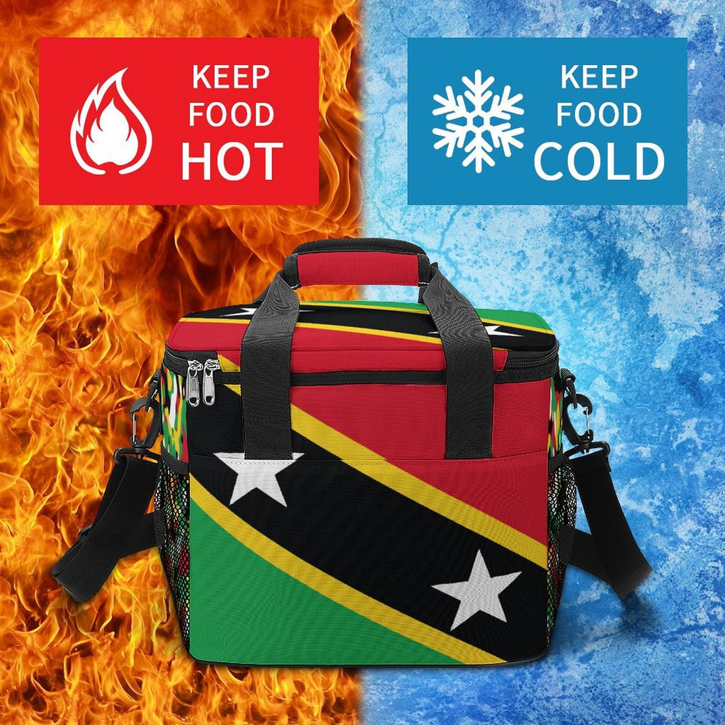 St Kitts & Nevis Flag Insulated Cooler Bag - Conscious Apparel Store