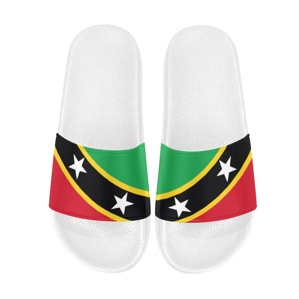 St Kitts & Nevis Flag Men's Slide Sandals - Conscious Apparel Store