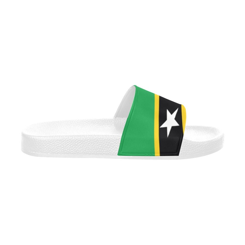 St Kitts & Nevis Flag Men's Slide Sandals - Conscious Apparel Store