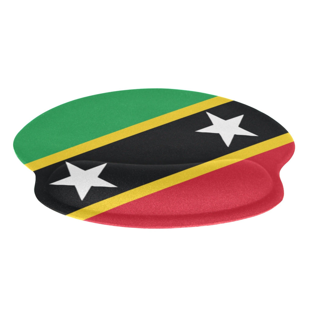 St Kitts & Nevis Flag Mouse Pad with Wrist Rest Support - Conscious Apparel Store