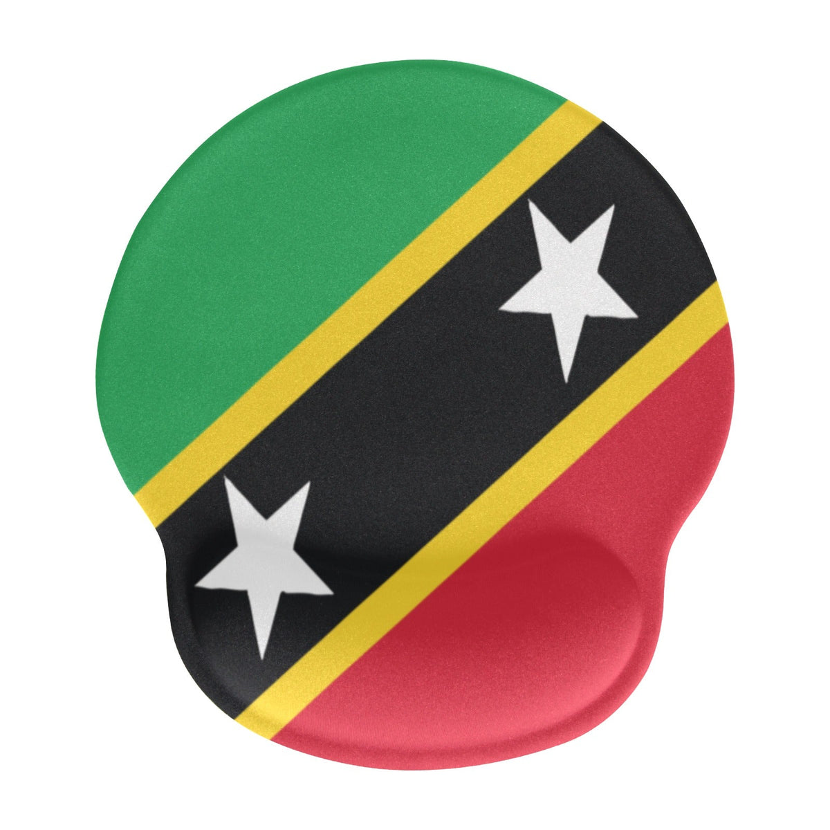 St Kitts & Nevis Flag Mouse Pad with Wrist Rest Support - Conscious Apparel Store