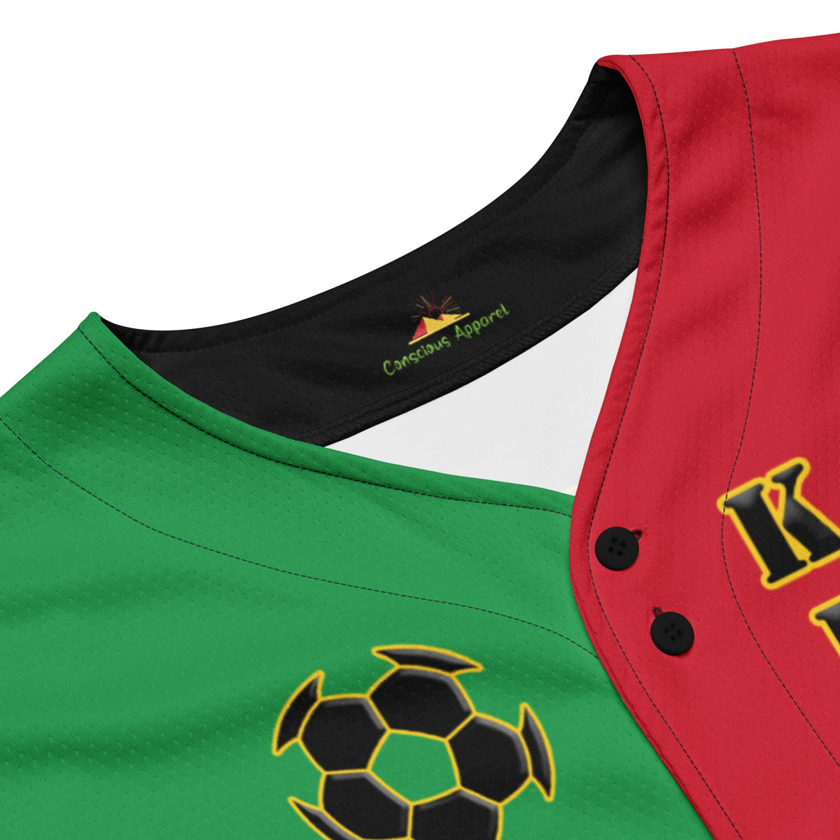 St Kitts & Nevis Football Themed Button-Down Sport Jersey - Conscious Apparel Store