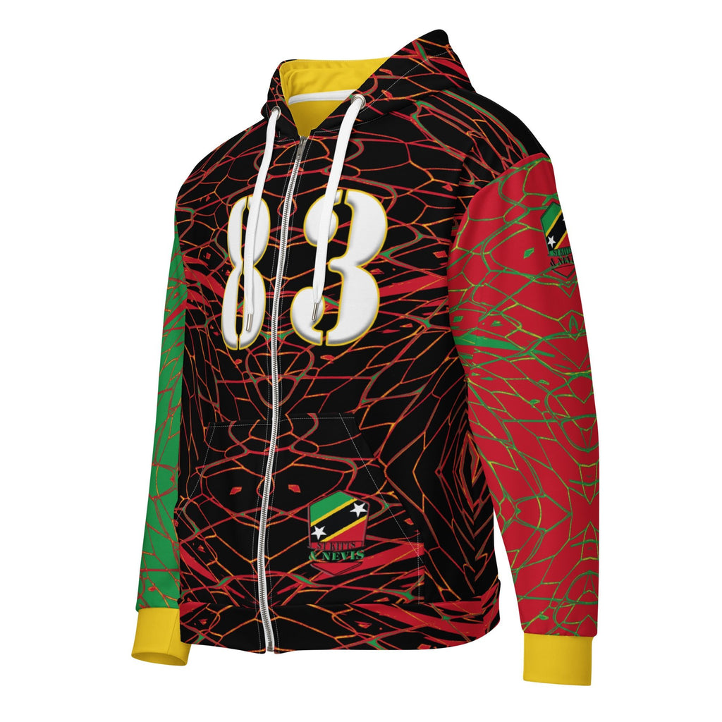 St Kitts & Nevis Football Unisex zip hoodie - Conscious Apparel Store