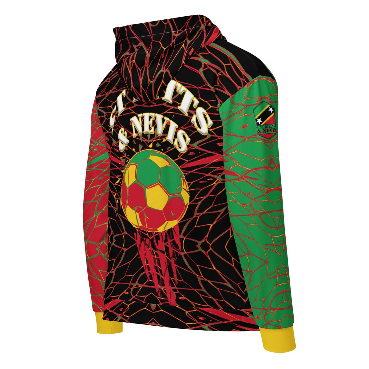 St Kitts & Nevis Football Unisex zip hoodie - Conscious Apparel Store