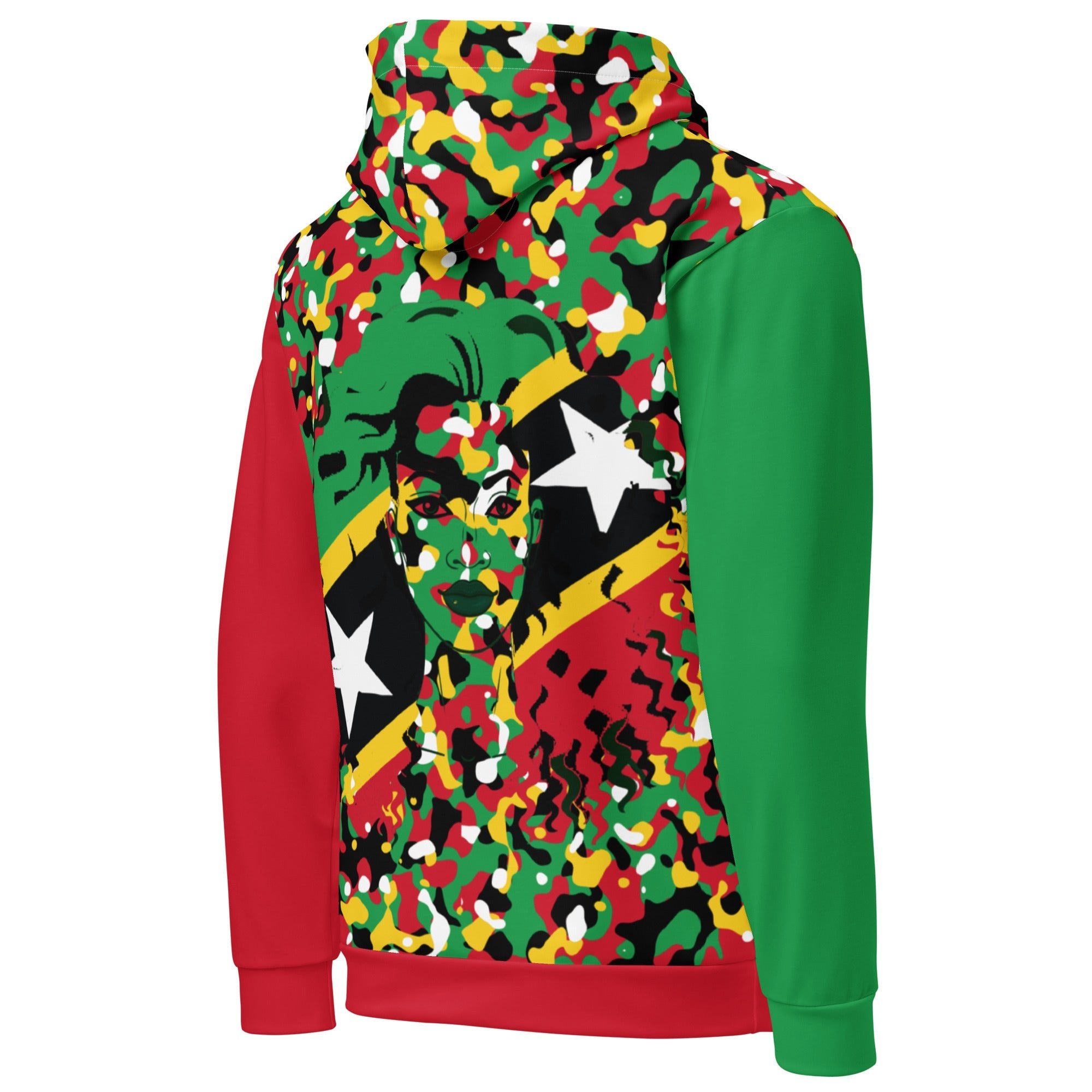 St Kitts & Nevis Girl Camo Unisex Pullover Hoodie - Conscious Apparel Store