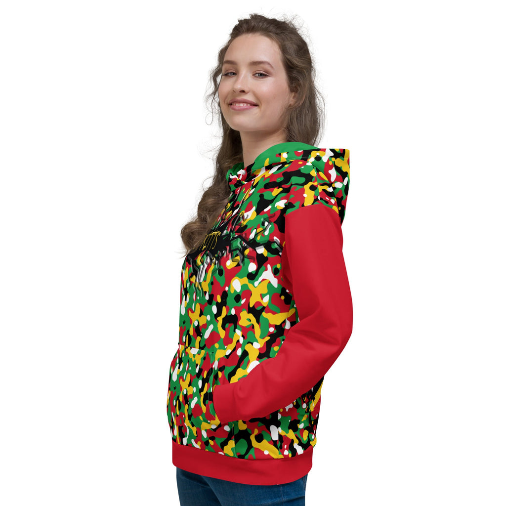 St Kitts & Nevis Girl Camo Unisex Pullover Hoodie - Conscious Apparel Store