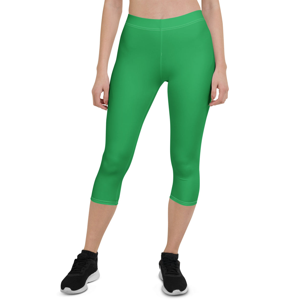 St Kitts & Nevis Green Capri Leggings - Conscious Apparel Store
