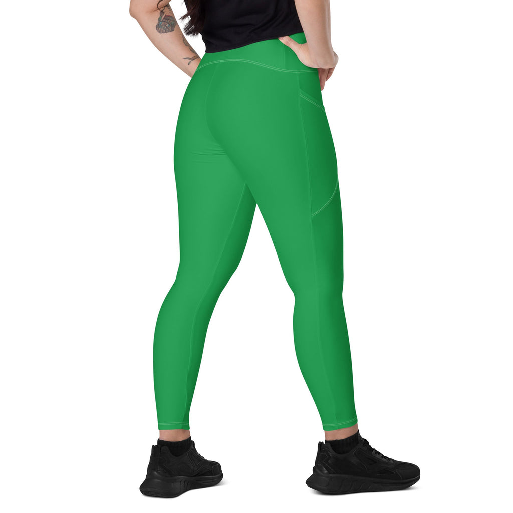 St Kitts & Nevis Green Leggings with pockets - Conscious Apparel Store