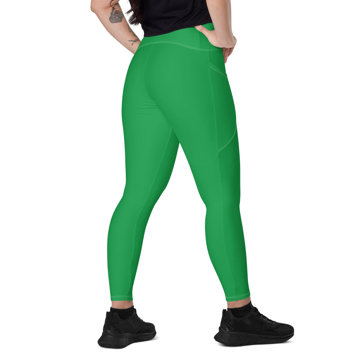 St Kitts & Nevis Green Leggings with pockets - Conscious Apparel Store
